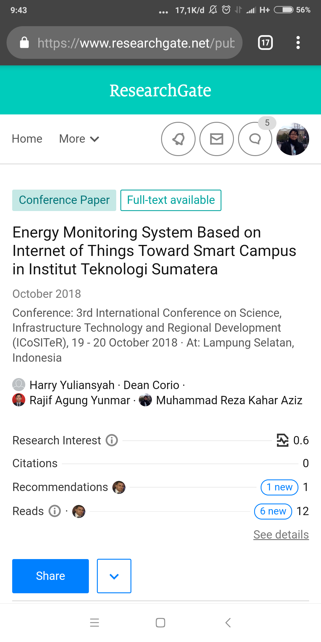 Penelitian dan Publikasi Smart Room dan Smart Meter di ITERA