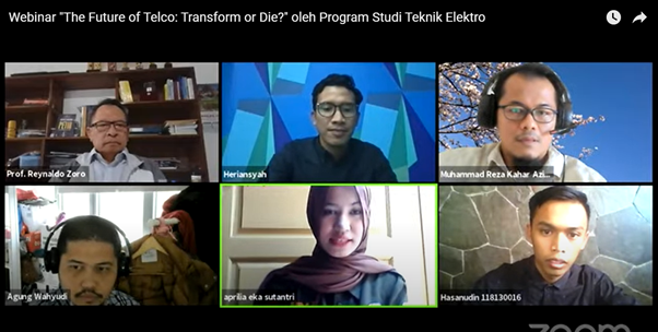 Teknik Elektro ITERA Mengadakan Webinar dengan Tema "The Future of Telco: Transform or Die?"