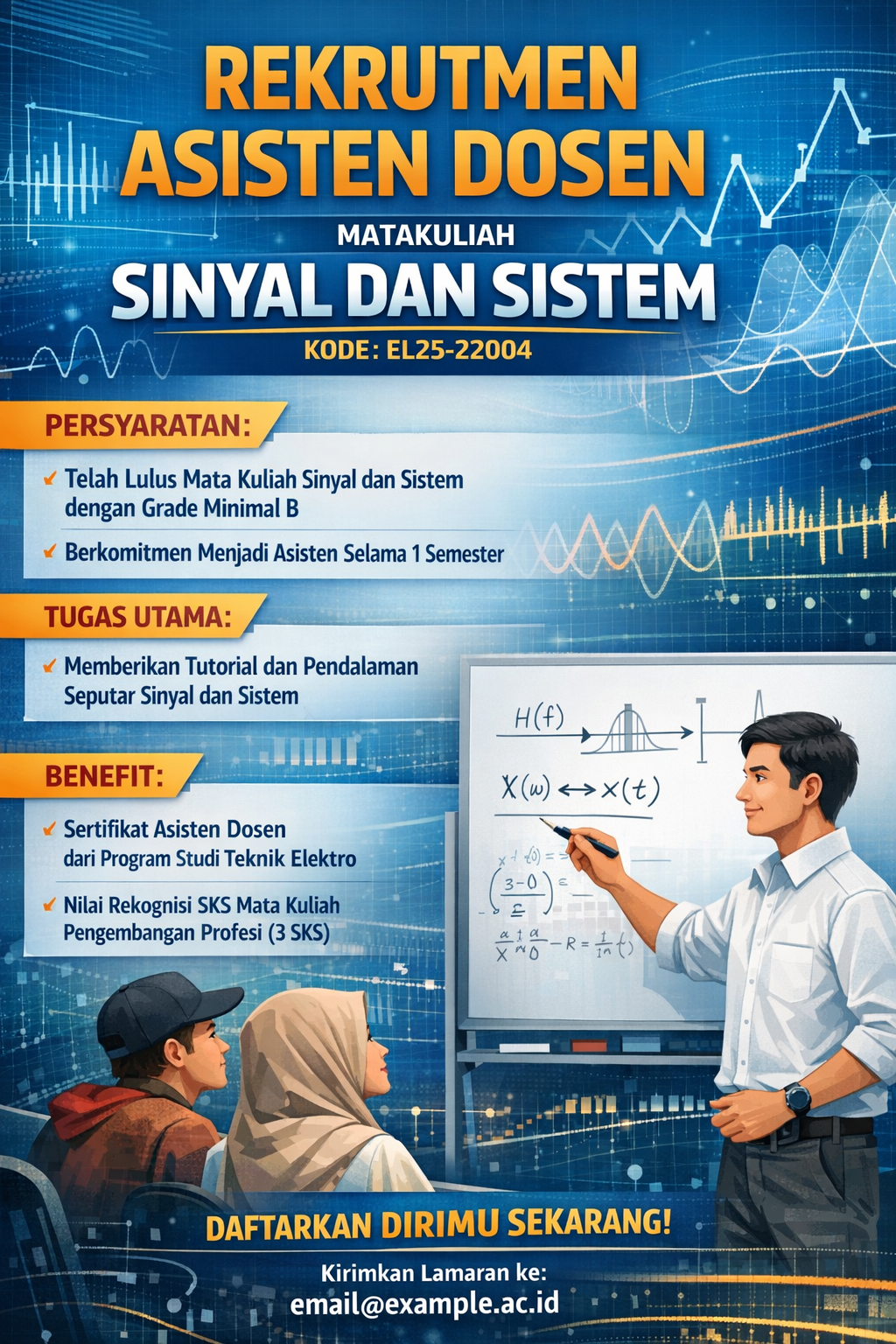 Poster Asisten Dosen Mata Kuliah Sinyal dan Sistem
